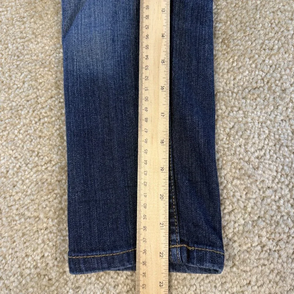 Vintage Aeropostale Women's Cropped Jeans Blue Size 00 Button Pockets Y2K F383